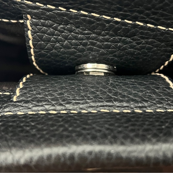 PRISTINE LANCEL CROISSANT SHOULDER BAG IN PEBBLED LEATHER NO SIGNS OF WEAR - Picture 10 of 14